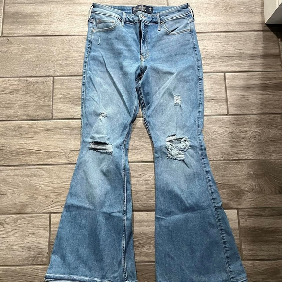 Hollister Denim - Hollister Light Blue Distressed Flare Jeans